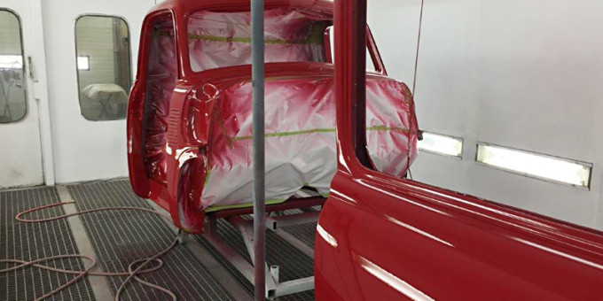 Painting of the 1951 Chevy Cab