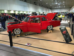 Restored 1966 Chevy Nova at a car show