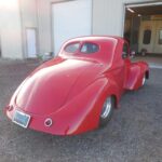 41 Willys restoration with custom red pain job - Back Passenger Side