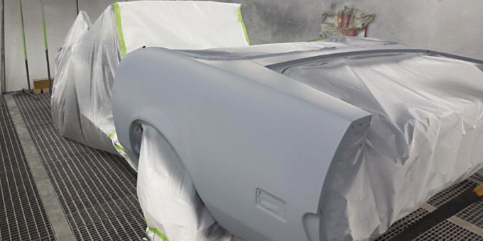 71 Mustang in Urethane Primer