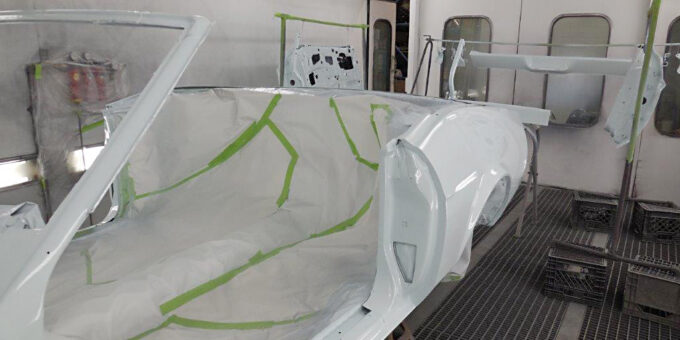 Final paint on the 71 Mustang Convertible