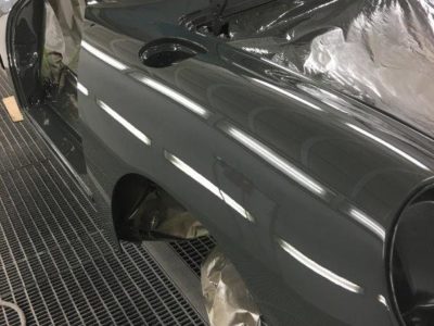 Porsche in the Paint Booth