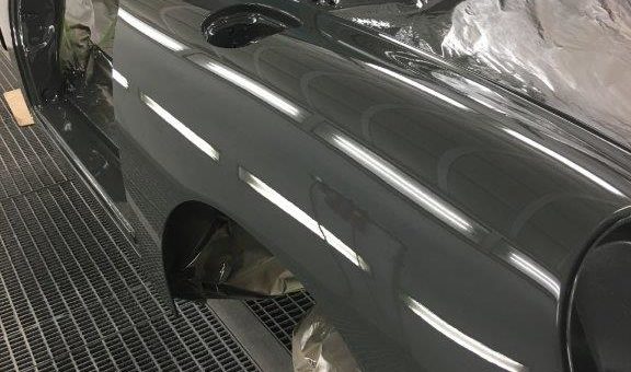 Porsche in the Paint Booth